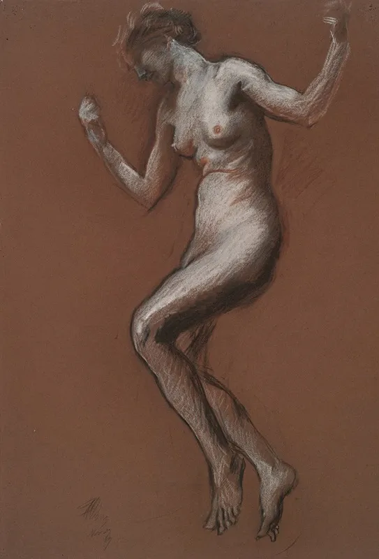 Study For Figure Of 1 Pm In The Hours Ceiling Mural House Chamber Pennsylvania State Capitol At Harrisburg