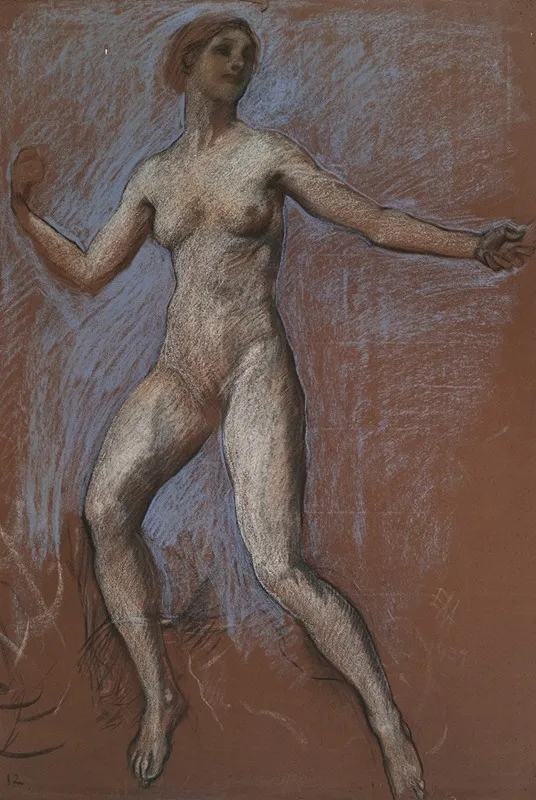 Study For Figure Of 12 Noon For The Hours Ceiling At The State Capitol Building In Harrisburg Pennsylvania
