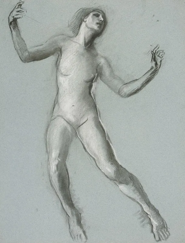 Study For Figure Of 12 Noon In The Hours Mural At The State Capitol Building In Harrisburg Pennsylvania