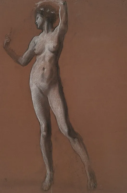 Study For Figure Of 3 Pm For The Hours Ceiling At The State Capitol Building In Harrisburg Pennsylvania