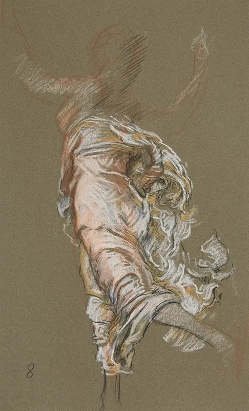 Study For Figure Of 8 Am In The Hours Ceiling At The State Capitol Building In Harrisburg Pennsylvania