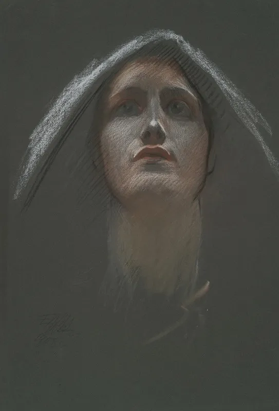 Study For Figure Of Religion Rondel In The Rotunda Of The State Capitol Building In Harrisburg Pennsylvania 1902 1911