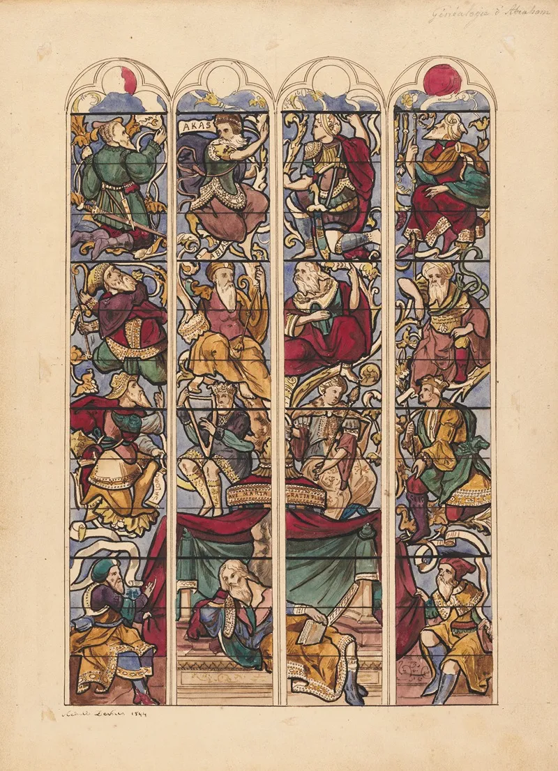 Study For Four Stained Glass Windows Genealogie Dabraham