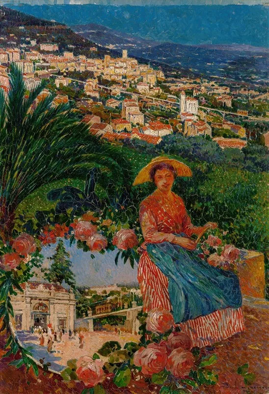 Study For Grasse Funicular Travel Poster by David Dellepiane - High-Resolution Digital Print