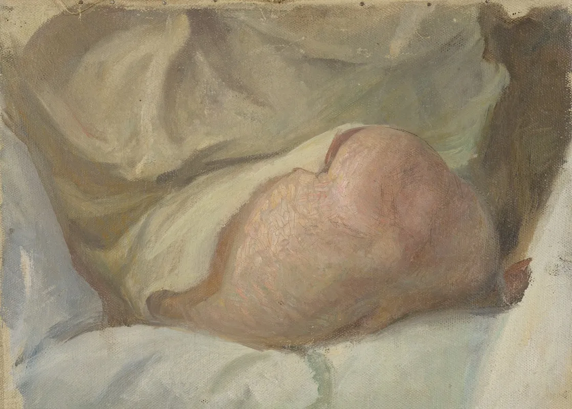 Study For Gustaf Frodings Knee Wall Art by Richard Bergh - High-Resolution Digital Print