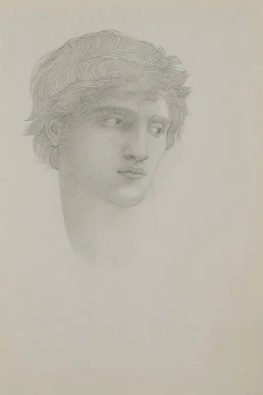 Study For Head Of Perseus In The Rock Of Doom Wall Art by Sir Edward Coley Burne-Jones - High-Resolution Digital Print
