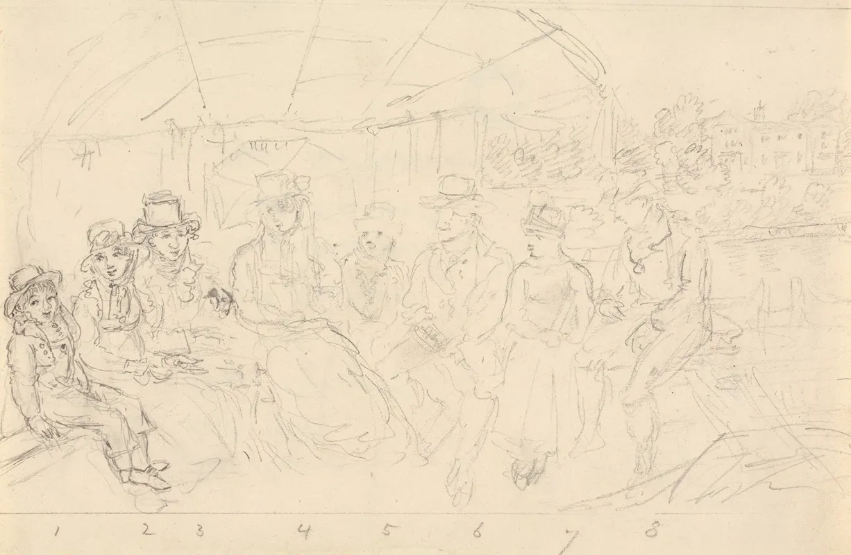 Study For In Mr Barnards Boat Kingston Wall Art by John Nixon - High-Resolution Digital Print