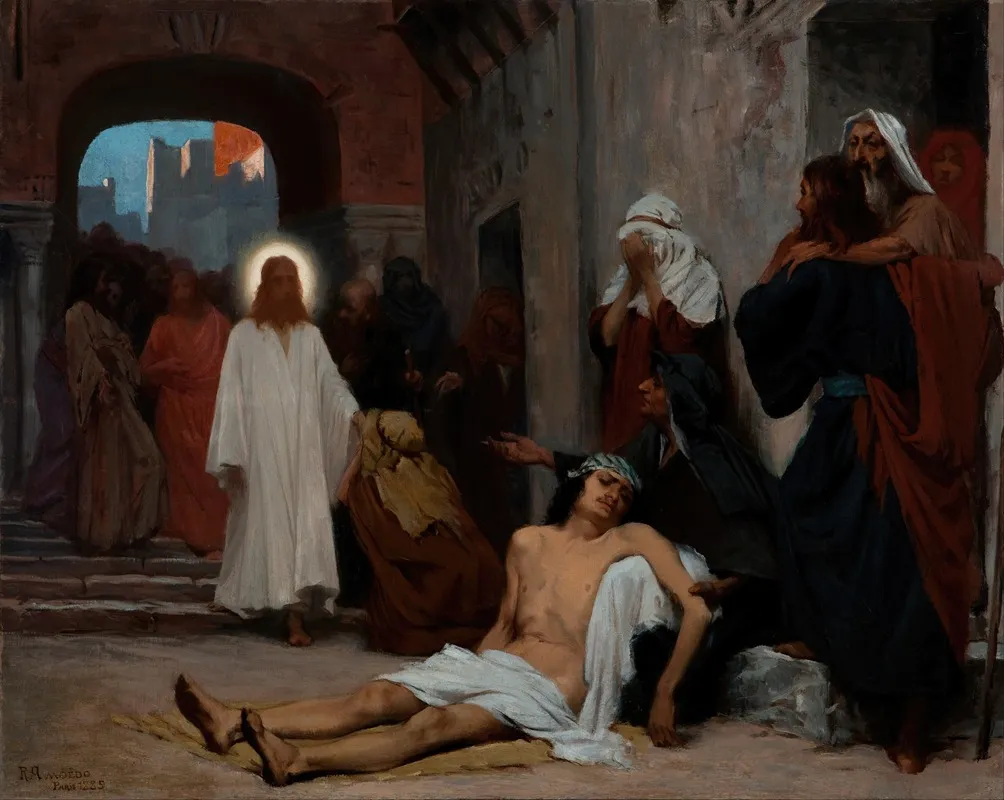Study For Jesus In Capernaum Wall Art by Rodolpho Amoêdo - High-Resolution Digital Print