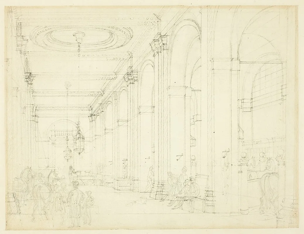 Study For Kings Mews Charing Cross From Microcosm Of London