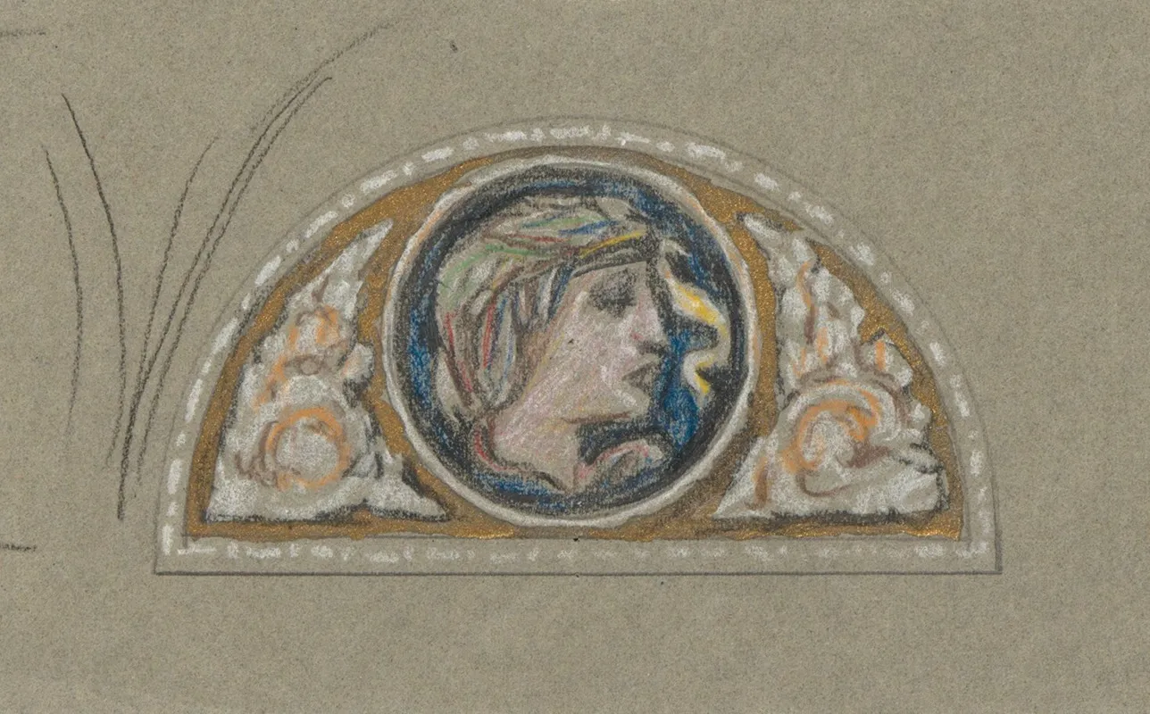 Study For Lunette With Female Head 2