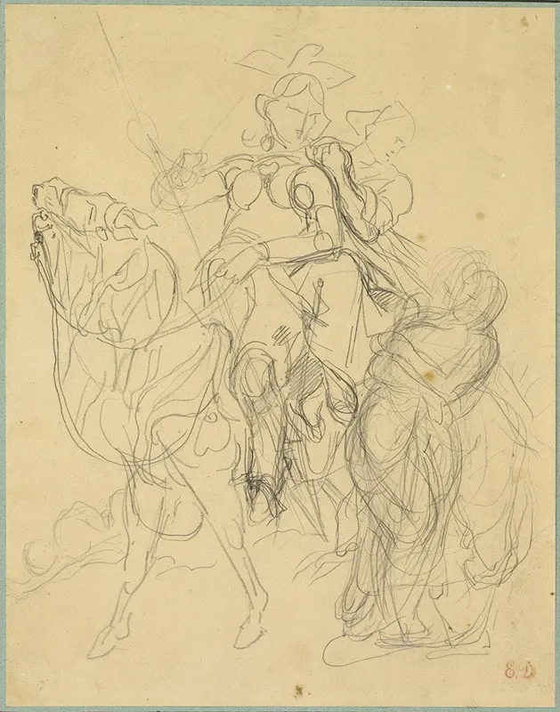 Study For Marphise And The Mistress Of Pinabel