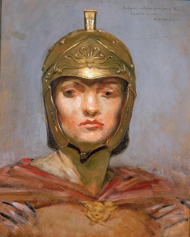 Study For Mural For Appellate Court Building New Yorkstatute Law Helmet For Figure Of Force