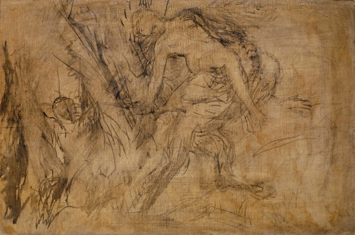 Study For Nymph On The Shoulders Of Pan