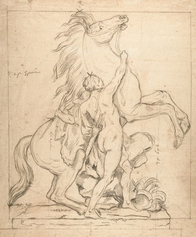 Study For One Of The Chevaux De Marly Wall Art by Guillaume Coustou the Elder - High-Resolution Digital Print