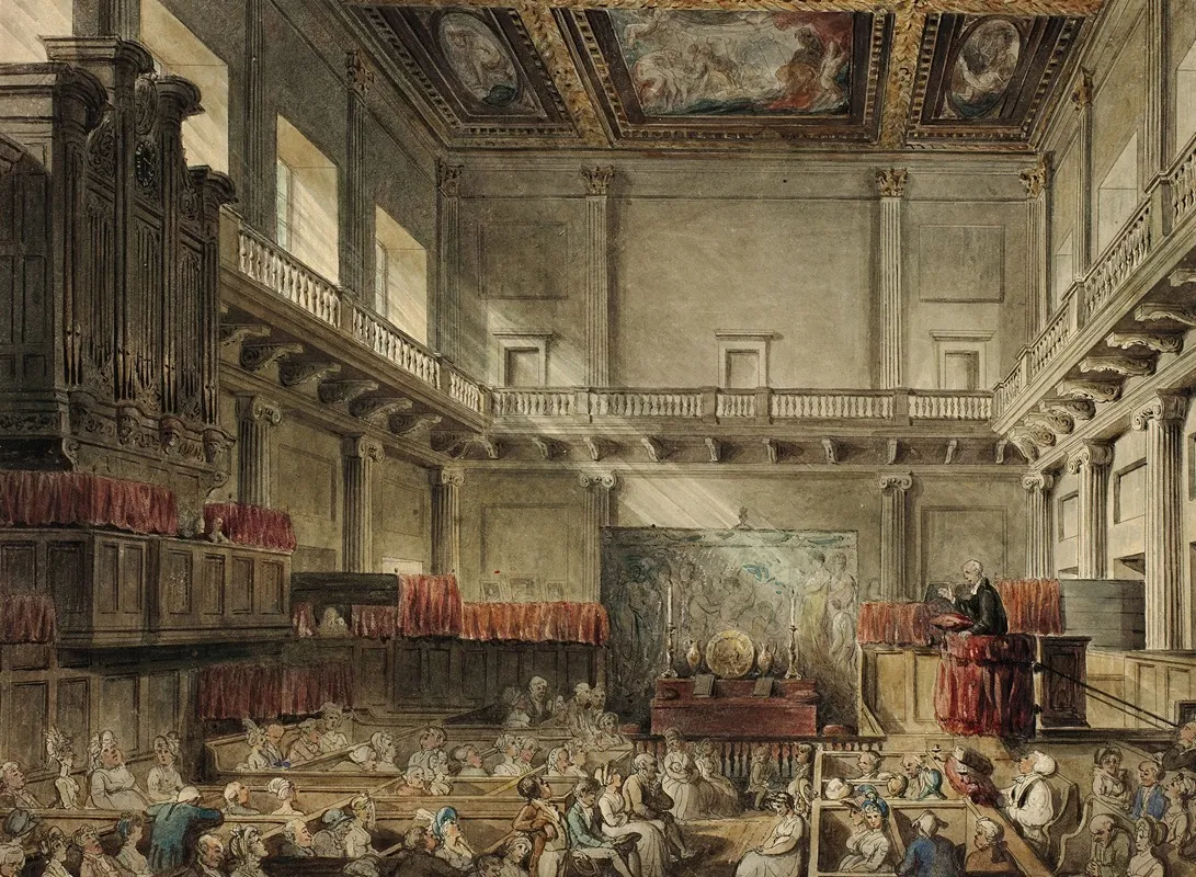 Study For Royal Chapel Whitehall In Micocosm Of London 2