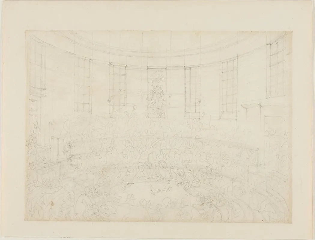 Study For Royal Cock Pit From Microcosm Of London