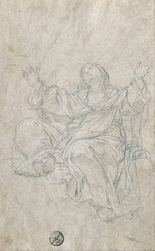 Study For Saint Catherine Wall Art by Giovanni Odazzi - High-Resolution Digital Print