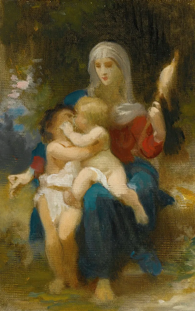 Study For Sainte Famille Wall Art by William Bouguereau - High-Resolution Digital Print