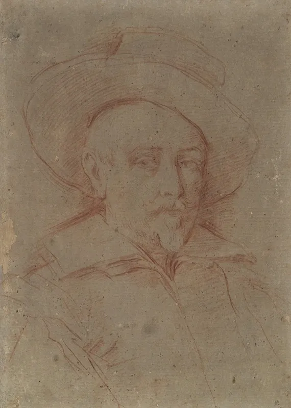 Study For Self Portrait In The Uffizi Gallery Florence Wall Art by Guido Reni - High-Resolution Digital Print