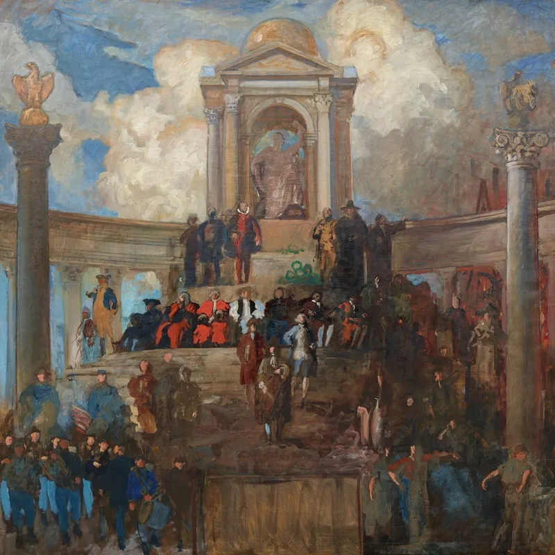 Study For The Apotheosis Of Pennsylvania House Of Representatives Chamber Pennsylvania State Capitol Harrisburg