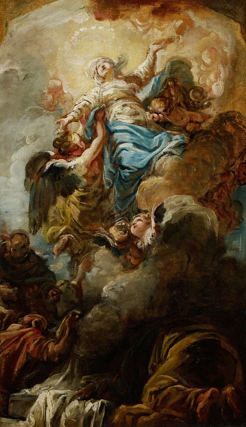 Study For The Assumption Of The Virgin Wall Art by Jean-Baptiste Deshays - High-Resolution Digital Print