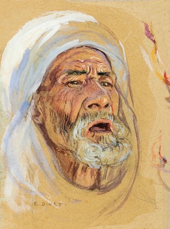 Study For The Central Figure In The Painting The Procession Al Massira