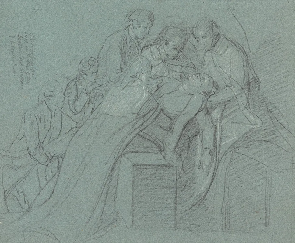 Study For The Central Group In The Death Of Earl Of Chatham