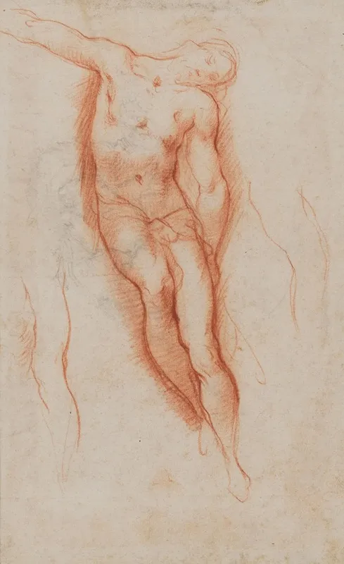 Study For The Figure Of Christ In A Deposition Wall Art by Ventura Salimbeni - High-Resolution Digital Print