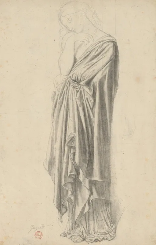 Study For The Figure Of Stratonice Wall Art by Jean Auguste Dominique Ingres - High-Resolution Digital Print