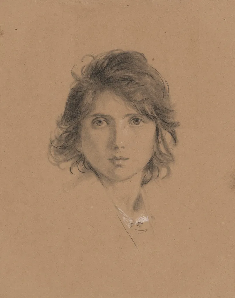 Study For The Head Of A Boy In Peasants Of The Campagne During The Vintage
