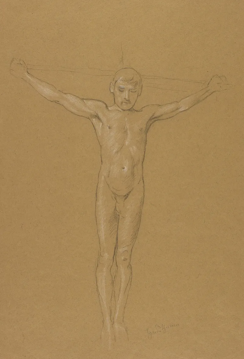 Study For The Image Of Christ On The Cross Wall Art by Hans Thoma - High-Resolution Digital Print