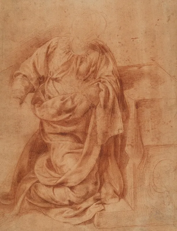 Study For The Kneeling Virgin Wall Art by Tanzio da Varallo - High-Resolution Digital Print