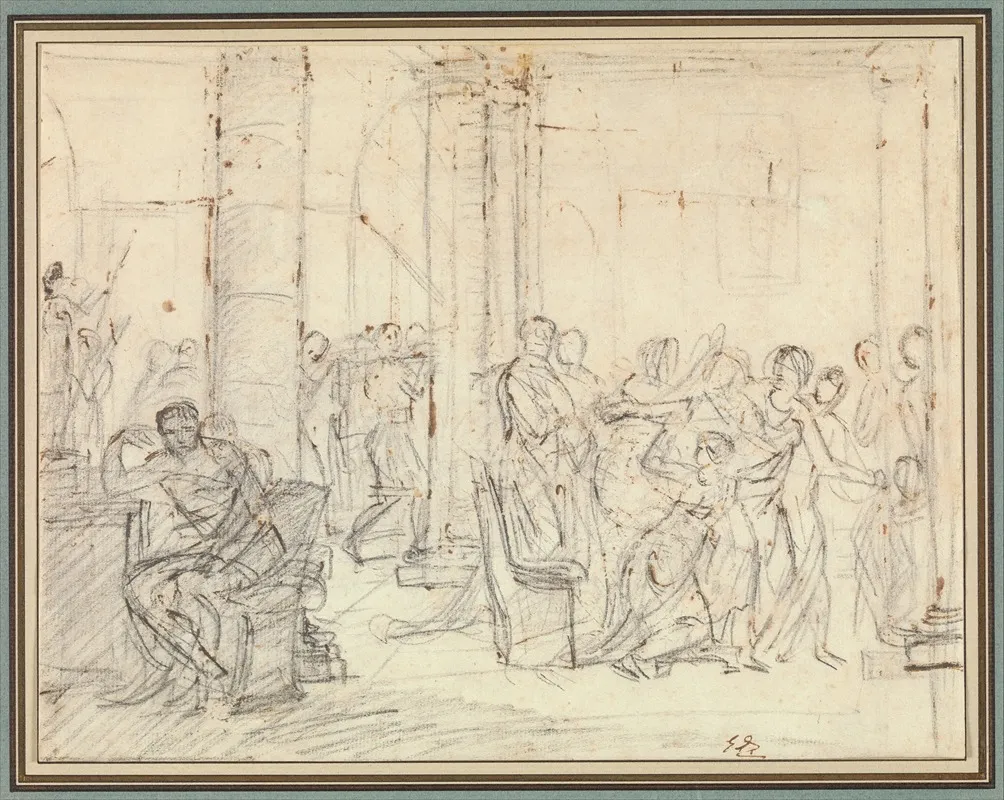 Study For The Lictors Bringing Brutus The Bodies Of His Sons