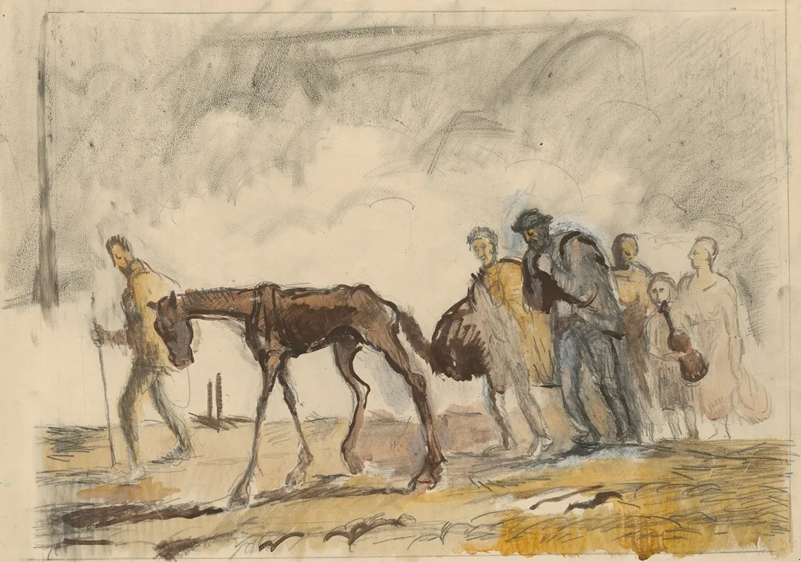 Study For The Lithograph Refugees