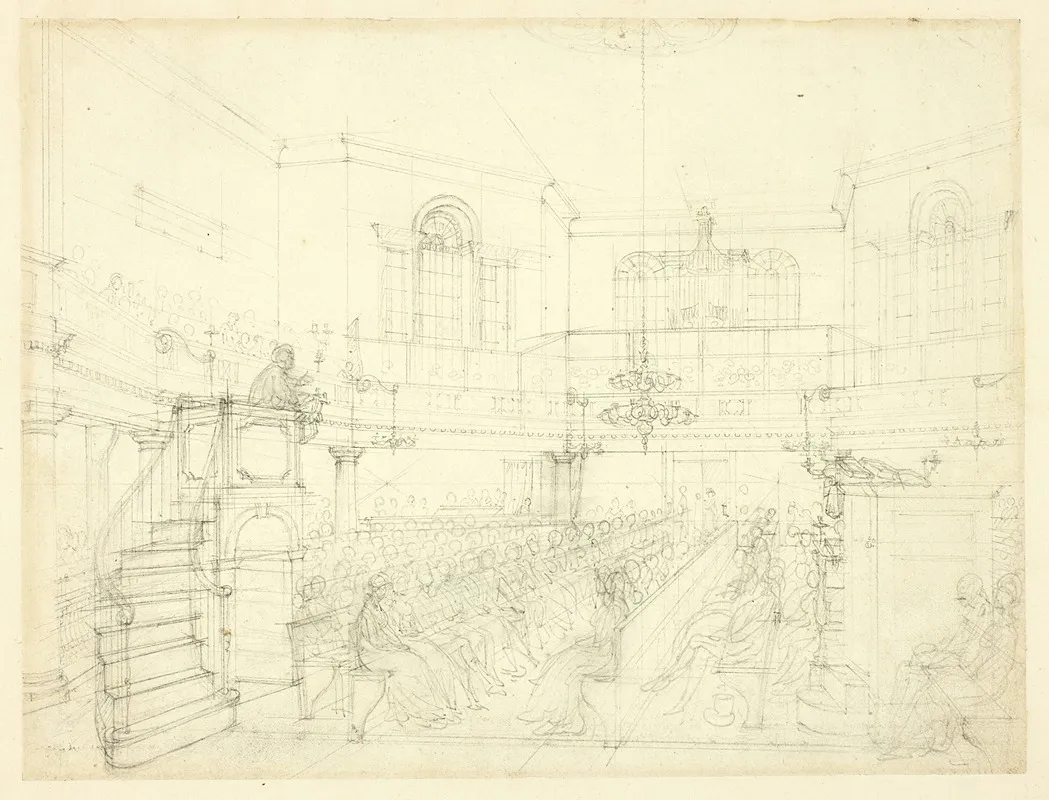 Study For The Magdalen Chapel From Microcosm Of London