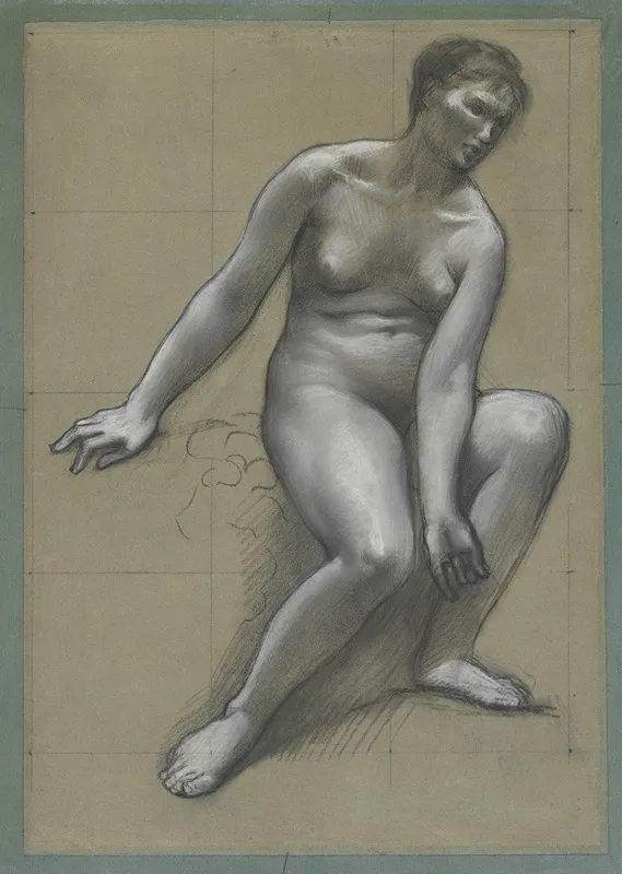 Study For The Mother In The Fishermans Family Wall Art by Pierre Puvis de Chavannes - High-Resolution Digital Print