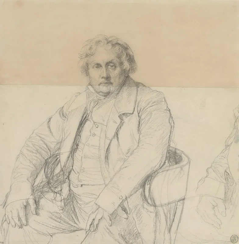 Study For The Portrait Of Louis Francois Bertin 1766 1841 Wall Art by Jean Auguste Dominique Ingres - High-Resolution Digital Print