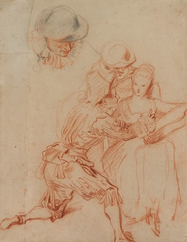 Study For The Romancer Le Conteur Wall Art by Jean-Antoine Watteau - High-Resolution Digital Print