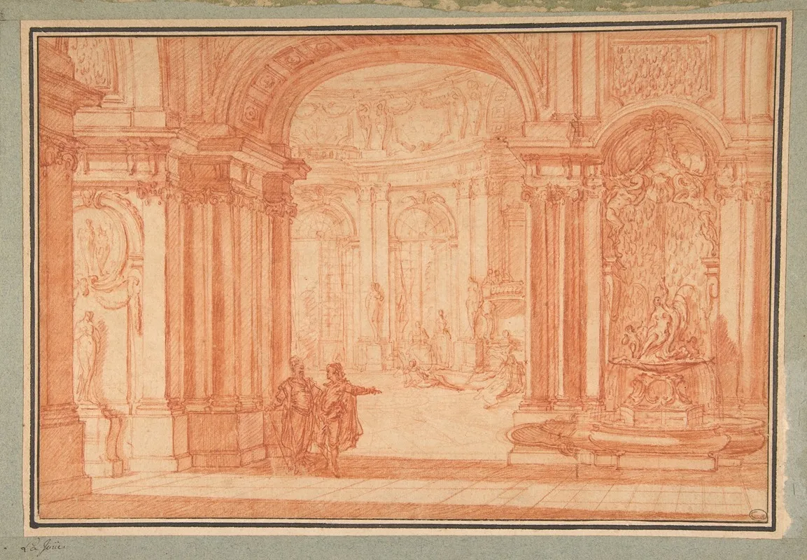 Study For The Rotunda Of A Palace Wall Art by Jacques de Lajoüe - High-Resolution Digital Print