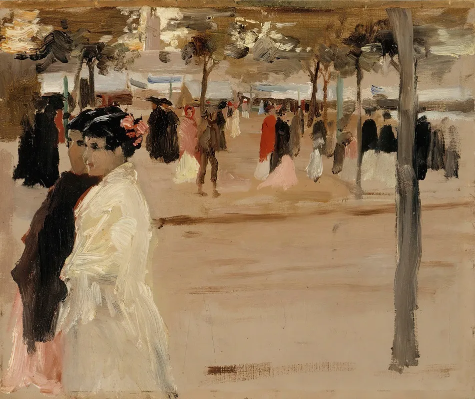 Study For The Shore Road In San Telmo Seville Wall Art by Albert Edelfelt - High-Resolution Digital Print