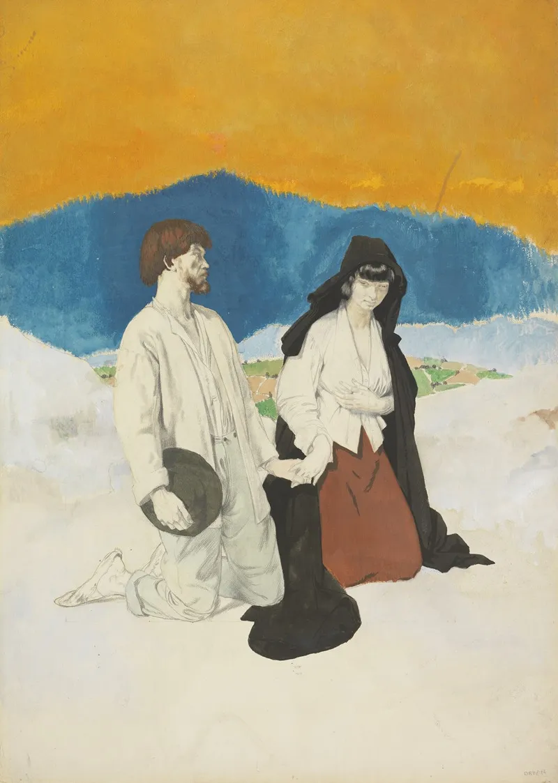 Study For The Western Wedding Wall Art by William Orpen - High-Resolution Digital Print