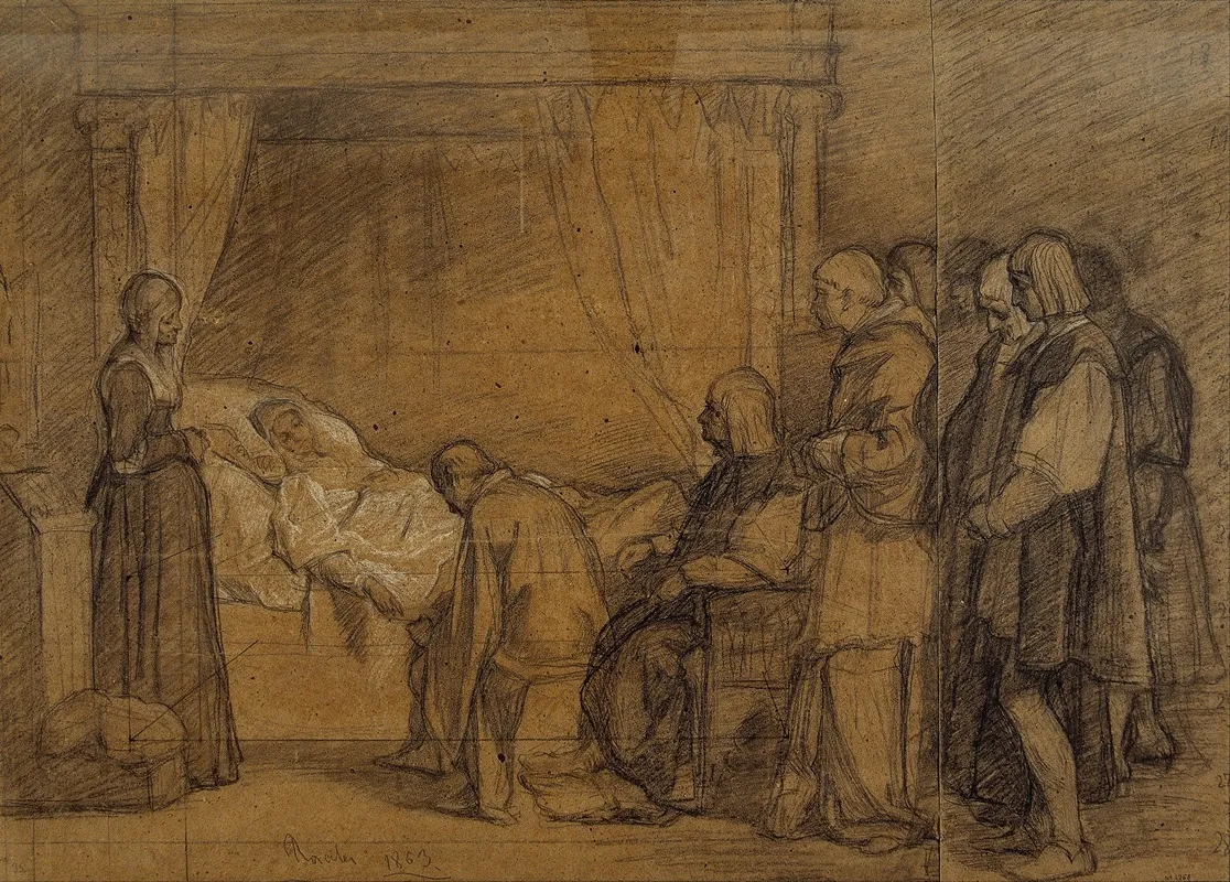 Study For The Will Of Isabella The Catholic Wall Art by Eduardo Rosales - High-Resolution Digital Print