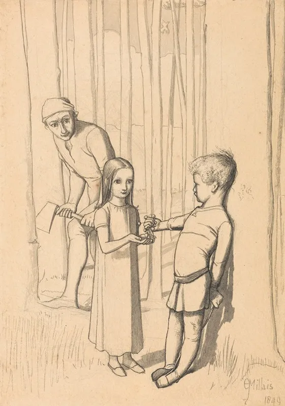 Study For The Woodmans Daughter Wall Art by Sir John Everett Millais - High-Resolution Digital Print