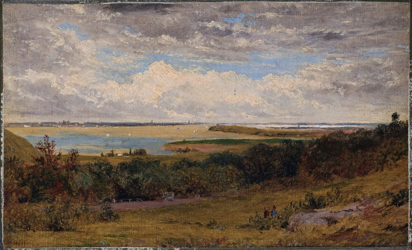Study For View Of New York City From New Jersey