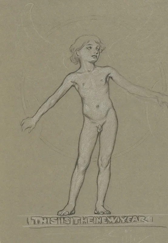 Study For Winged Youth The New Year