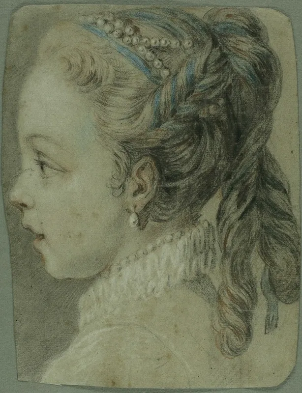 Study Head Of A Young Girl Facing To The Left