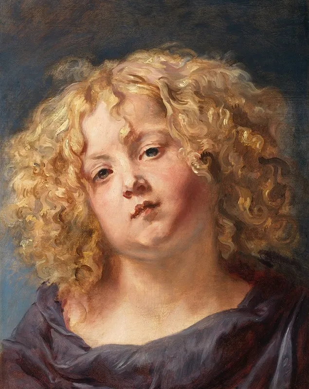 Study Of A Boys Head Wall Art by Thomas Willeboirts Bosschaert - High-Resolution Digital Print