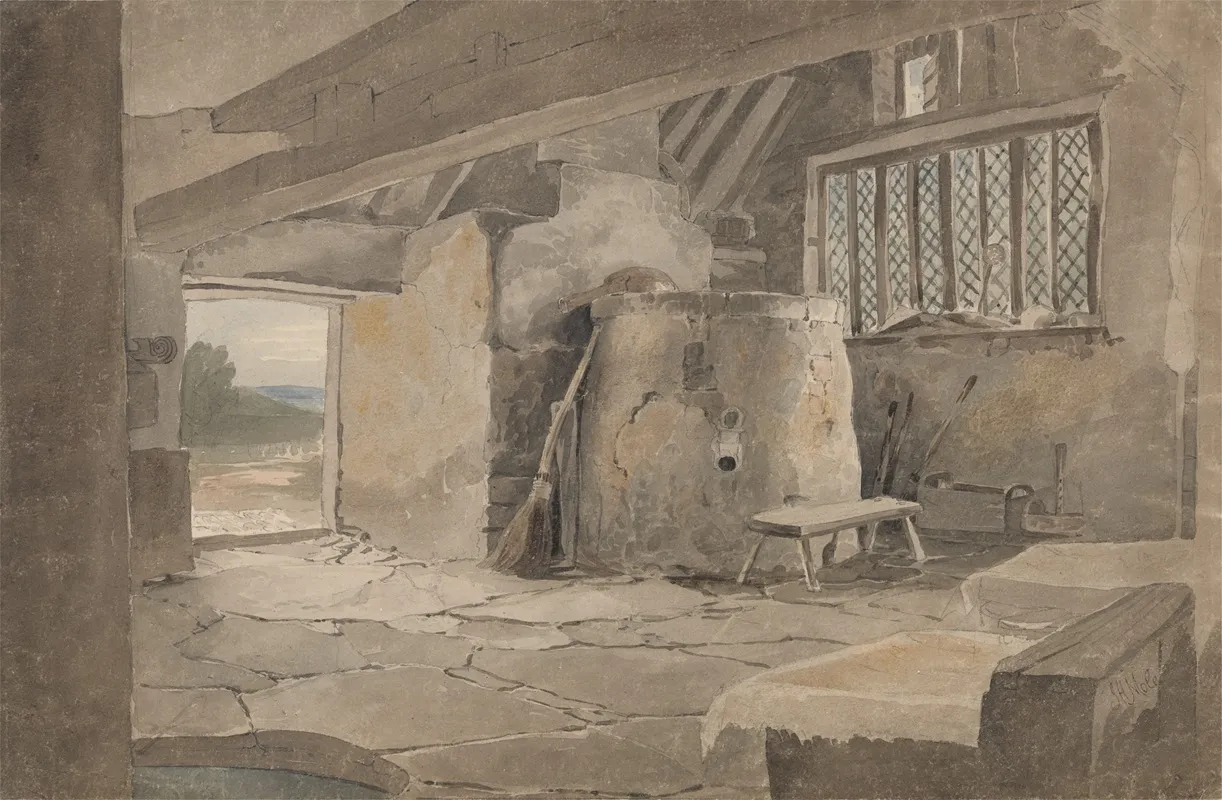 Study Of A Cottage Interior