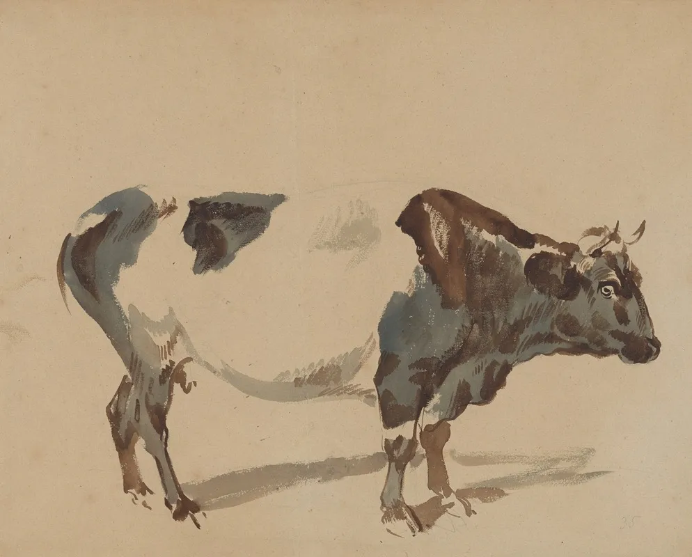 Study Of A Cow 4 Wall Art by Piotr Michałowski - High-Resolution Digital Print