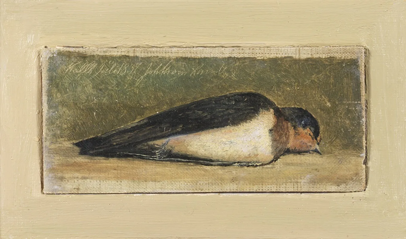 Study Of A Dead Swallow Wall Art by Johan Thomas Lundbye - High-Resolution Digital Print